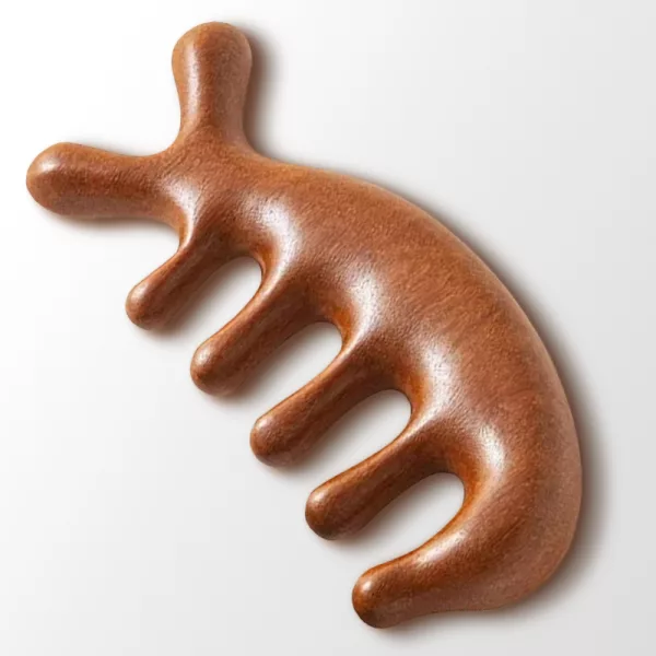 meridian massage, sandalwood comb, massage comb, scalp comb