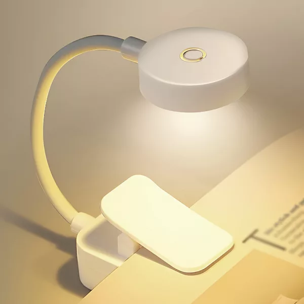 reading light clip, book light clip, rechargeable book light, clip on reading lamp