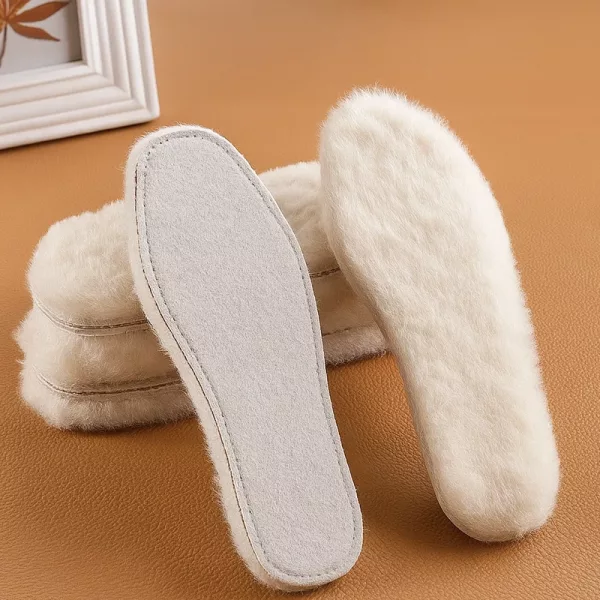wool insoles, wool shoe inserts, insulated shoe inserts, sheepskin boot liners