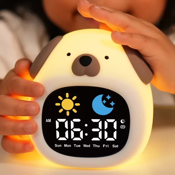 puppy alarm clock,cute night light, led cute night light, cute night lamp, adorable night light