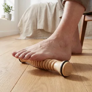 wooden foot massage roller